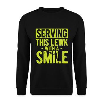 Tennisplatz Spruch Für Tennis - Unisex Pullover - Schwarz - Vorne - Alina (178cm) & Michal (187cm)