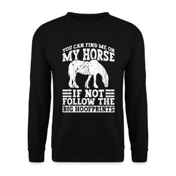 Clydesdale Reiter Zugpferd - Sweat-shirt Unisexe - noir - Devant - Alina (178cm) & Michal (187cm)