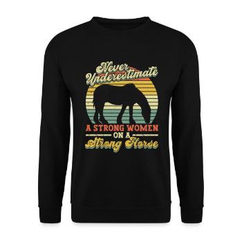 Clydesdale - Sweat-shirt Unisexe - noir - Devant - Alina (178cm) & Michal (187cm)