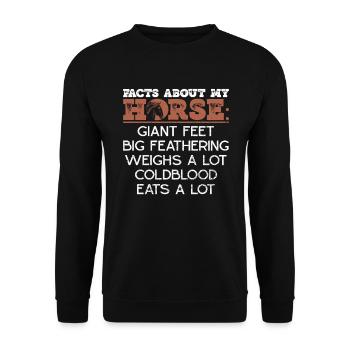 Clydesdale Zugpferdebesitzer - Sweat-shirt Unisexe - noir - Devant - Alina (178cm) & Michal (187cm)