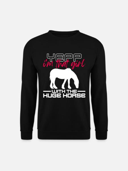 Clydesdale fille Pferdenärrin - Sweat-shirt Unisexe - noir