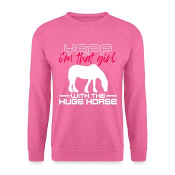 Clydesdale fille Pferdenärrin - Sweat-shirt Unisexe - rose - Devant