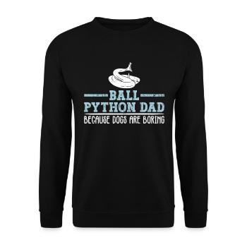 Königspython Papa Königspython Banana Ball Python - Unisex Sweatshirt - black - Front - Alina (178cm) & Michal (187cm)