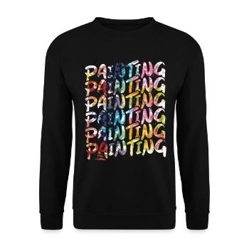 Maler Zeichner für Künstler - Unisex Pullover - Schwarz - Vorne - Alina (178cm) & Michal (187cm)