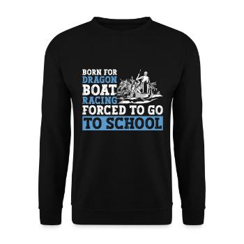 Drachen Boot Rennen Drachenboot - Unisex Pullover - Schwarz - Vorne - Alina (178cm) & Michal (187cm)
