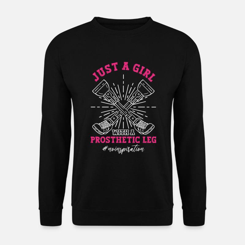 Prothese Rollstuhl Beinamputiertes Mädchen - Sweat-shirt Unisexe - noir