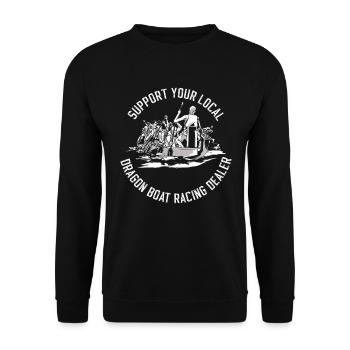 Drachenboot Chinesische Bootsrennen Und - Unisex Sweatshirt - black - Front - Alina (178cm) & Michal (187cm)