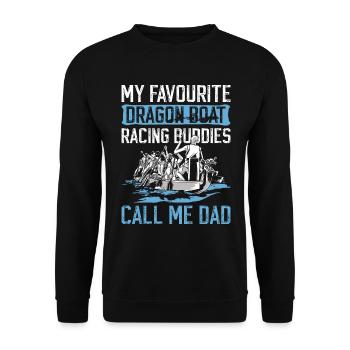 Drachenboot Papa - Sweat-shirt Unisexe - noir - Devant - Alina (178cm) & Michal (187cm)