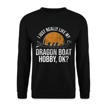 Chinesischer Bootsrennsport Und Drachenboot - Unisex Sweatshirt - black - Front - Alina (178cm) & Michal (187cm)
