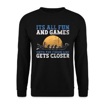 Drachenbootmannschaft Drachenbootrennen - Unisex Sweatshirt - black - Front - Alina (178cm) & Michal (187cm)