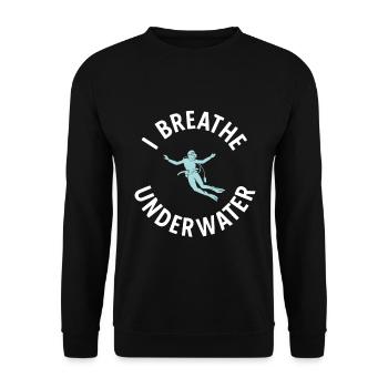 Apnoetaucher Freitaucher Taucher - Unisex Pullover - Schwarz - Vorne - Alina (178cm) & Michal (187cm)