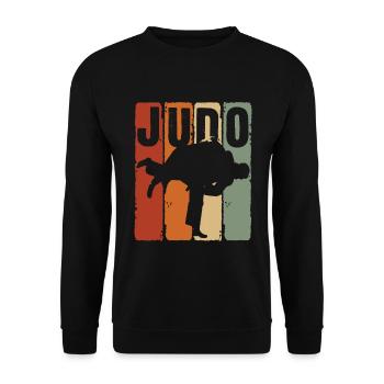 Japanischer Kampfsport Judo - Unisex Pullover - Schwarz - Vorne - Alina (178cm) & Michal (187cm)
