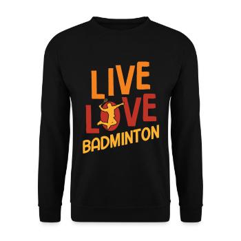 Badminton - Unisex Pullover - Schwarz - Vorne - Alina (178cm) & Michal (187cm)