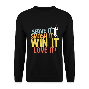 Badminton - Unisex Pullover - Schwarz - Vorne - Alina (178cm) & Michal (187cm)
