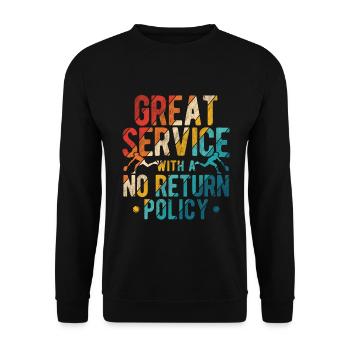 Tennisplatz Spruch Für Tennis - Unisex Pullover - Schwarz - Vorne - Alina (178cm) & Michal (187cm)