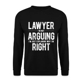Richter Jurist Anwalt - Unisex Pullover - Schwarz - Vorne - Alina (178cm) & Michal (187cm)