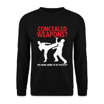 Israelischer Kampfsport Krav Maga - Unisex Pullover - Schwarz - Vorne - Alina (178cm) & Michal (187cm)