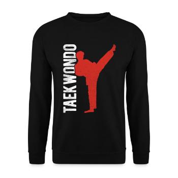 Koreanischer Kampfsport Taekwondo - Unisex Pullover - Schwarz - Vorne - Alina (178cm) & Michal (187cm)