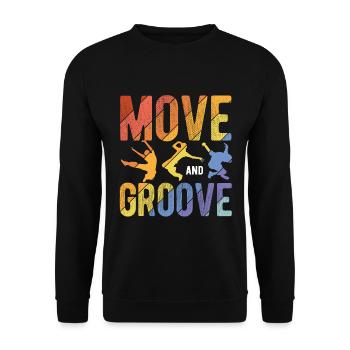 Breakdancing Tanzen für Tänzer - Unisex Pullover - Schwarz - Vorne - Alina (178cm) & Michal (187cm)