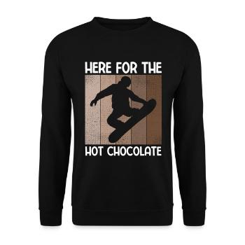 Snowboard Spruch für Snowboarder - Unisex Pullover - Schwarz - Vorne - Alina (178cm) & Michal (187cm)