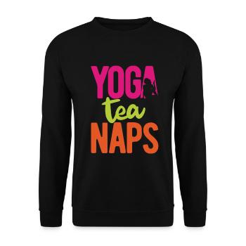 Yogalehrer Spruch Für Yogi Yoga - Unisex Pullover - Schwarz - Vorne - Alina (178cm) & Michal (187cm)