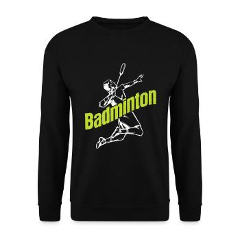 Badminton - Unisex Pullover - Schwarz - Vorne - Alina (178cm) & Michal (187cm)
