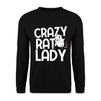 Nagetier Maus Ratte - Unisex Pullover - Schwarz - Vorne - Alina (178cm) & Michal (187cm)