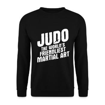 Japanischer Kampfsport Judo - Unisex Pullover - Schwarz - Vorne - Alina (178cm) & Michal (187cm)
