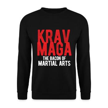 Israelischer Kampfsport Krav Maga - Unisex Pullover - Schwarz - Vorne - Alina (178cm) & Michal (187cm)
