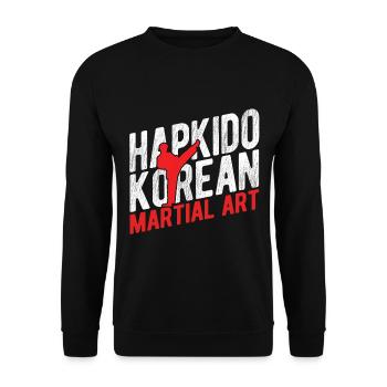 Koreanischer Kampfsport Hapkido - Unisex Pullover - Schwarz - Vorne - Alina (178cm) & Michal (187cm)