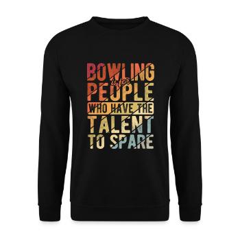 Bowling - Unisex Pullover - Schwarz - Vorne - Alina (178cm) & Michal (187cm)
