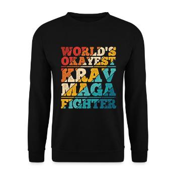 Israelischer Kampfsport Krav Maga - Unisex Pullover - Schwarz - Vorne - Alina (178cm) & Michal (187cm)