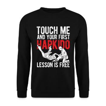 Koreanischer Kampfsport Hapkido - Unisex Pullover - Schwarz - Vorne - Alina (178cm) & Michal (187cm)
