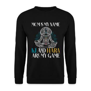 Chakra Heilung Und Reiki - Unisex Pullover - Schwarz - Vorne - Alina (178cm) & Michal (187cm)