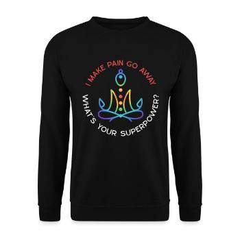 Reiki - Unisex Pullover - Schwarz - Vorne - Alina (178cm) & Michal (187cm)