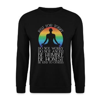 Reiki Praktizierende Und Ganzheitliches Reiki - Unisex Sweatshirt - black - Front - Alina (178cm) & Michal (187cm)