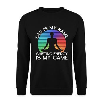 Reikimeister Papa Und Ganzheitliches Reiki - Unisex Pullover - Schwarz - Vorne - Alina (178cm) & Michal (187cm)