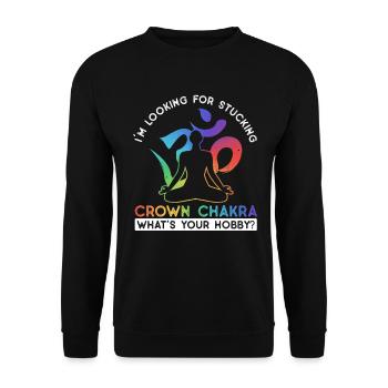 Reiki Reikimeister Reiki Praktizierender - Unisex Sweatshirt - black - Front - Alina (178cm) & Michal (187cm)