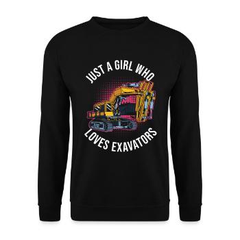 Baggerfahrer Frau Bagger Mädchen - Sweat-shirt Unisexe - noir - Devant - Alina (178cm) & Michal (187cm)