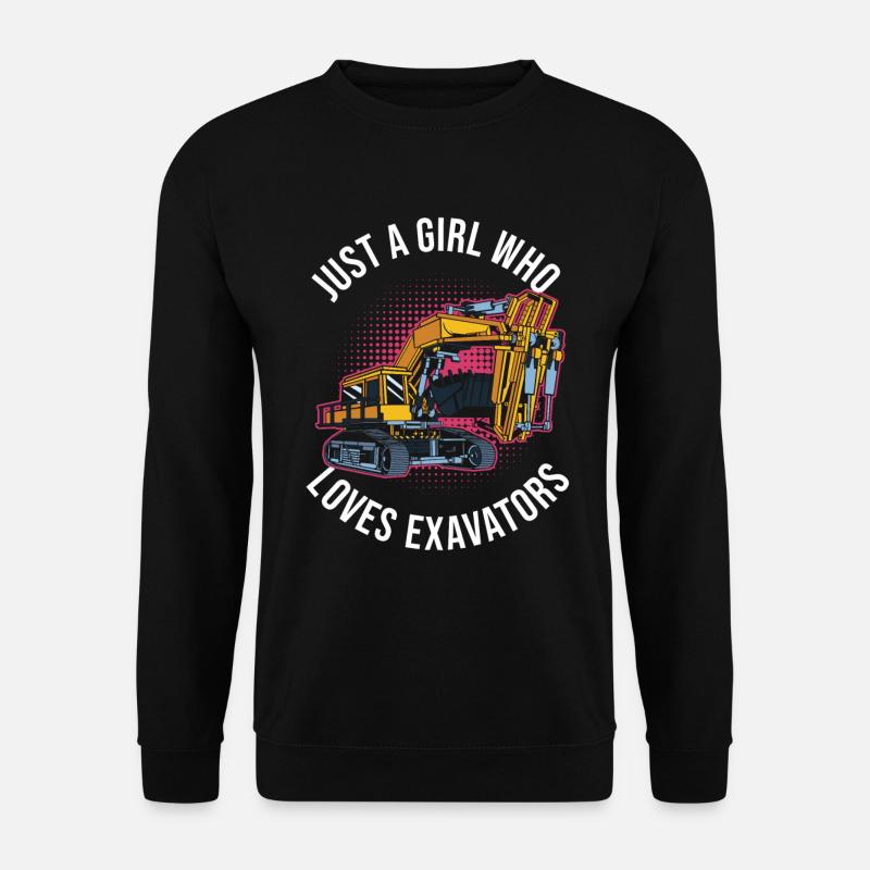 Baggerfahrer Frau Bagger Mädchen - Sweat-shirt Unisexe - noir