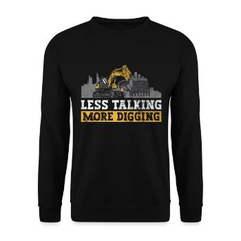 Bagger Schwermaschinenführer Baggerfahrer - Sweat-shirt Unisexe - noir - Devant - Alina (178cm) & Michal (187cm)