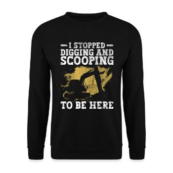 Schwermaschinenbediener Bagger Baggerfahrer - Sweat-shirt Unisexe - noir - Devant - Alina (178cm) & Michal (187cm)