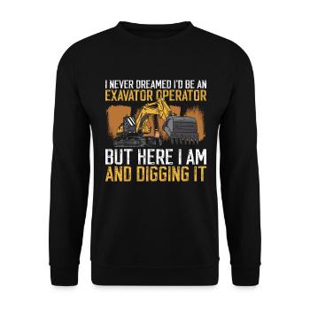 Schwermaschinenbediener Bagger Baggern - Sweat-shirt Unisexe - noir - Devant - Alina (178cm) & Michal (187cm)