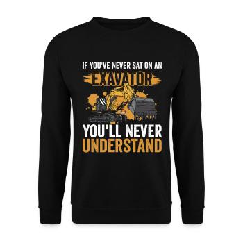 Baggerfahrer Bagger - Sweat-shirt Unisexe - noir - Devant - Alina (178cm) & Michal (187cm)