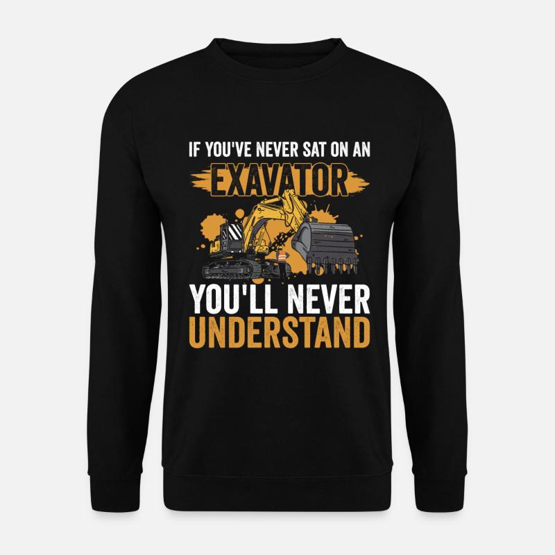 Baggerfahrer Bagger - Unisex Pullover - Schwarz