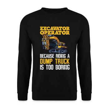 Baggerfahrer Bagger Bagger - Sweat-shirt Unisexe - noir - Devant - Alina (178cm) & Michal (187cm)
