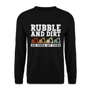 Bagger Sandbagger Baggerfahrer - Sweat-shirt Unisexe - noir - Devant - Alina (178cm) & Michal (187cm)