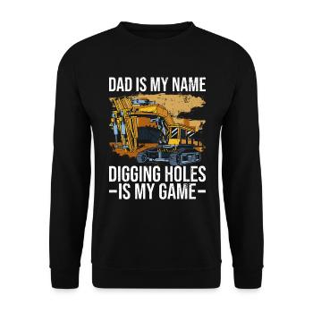 Baggerfahrer Papa Vater Schwermaschinenführer - Sweat-shirt Unisexe - noir - Devant - Alina (178cm) & Michal (187cm)