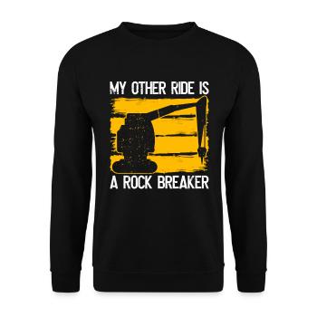 Rock Breaker Operator Bagger Sandbagger Baggern - Unisex Sweatshirt - black - Front - Alina (178cm) & Michal (187cm)