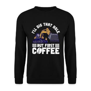 Bagger Baggern Baggerfahrer - Sweat-shirt Unisexe - noir - Devant - Alina (178cm) & Michal (187cm)